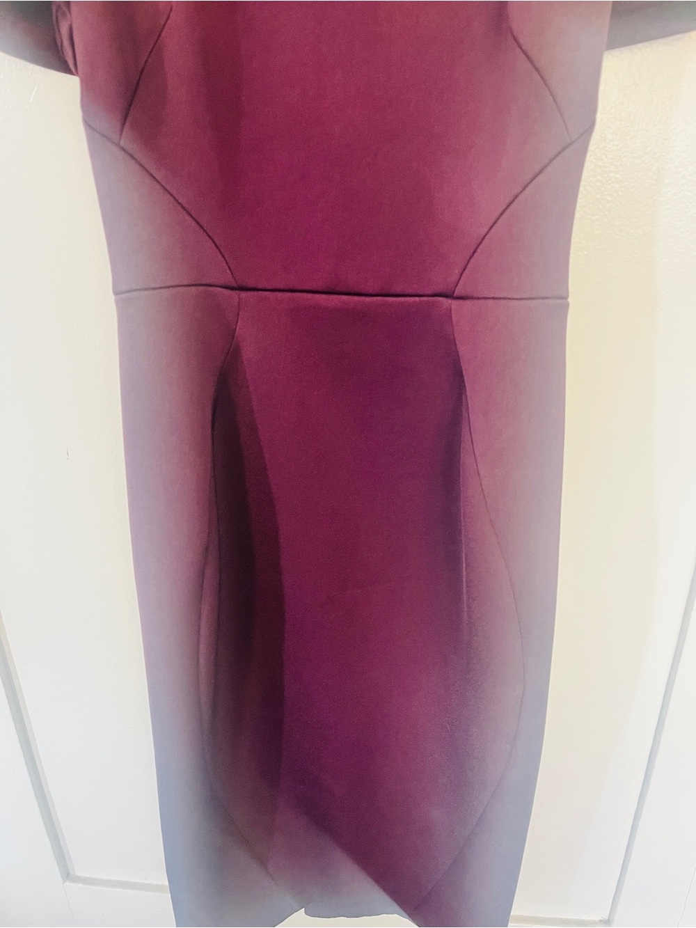 Zac Posen Plum Sheath Dress with Cutout Shoulders 6 - Picture 8 of 10